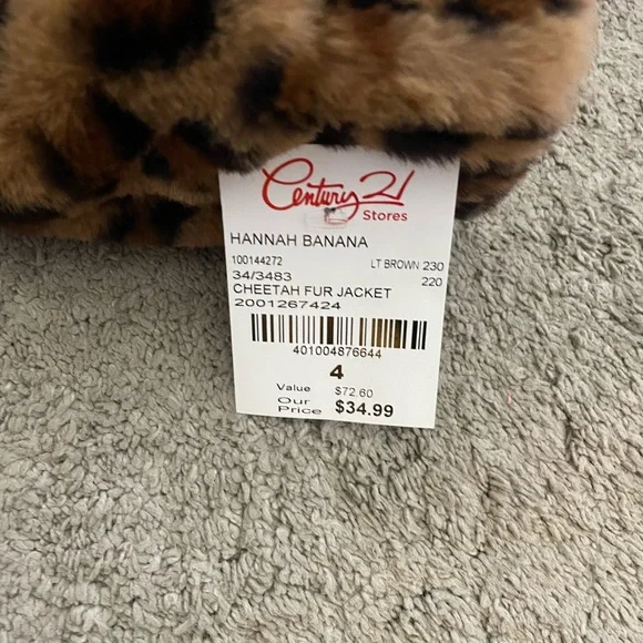 Hanna banana fuzzy leopard bomber jacket - Picture 5 of 5